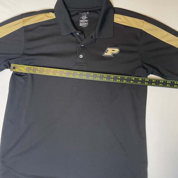 Purdue Boilermakers Polo Shirt Men’s Large Black Gold Short Sleeve NCAA - Picture 3 of 4